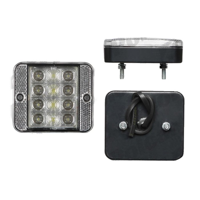 Lampa auto BestAutoVest pentru mers inapoi alba 12V cu LEDURI partea Dreapta/ Stanga 12V leduri 87x74x26mm , 1 buc.
