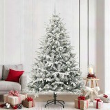 vidaXL Brad de Crăciun artificial pre-luminat cu set de bile Verde 3395418