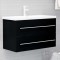vidaXL Dulap de chiuvetă, negru, 80x38,5x48 cm, PAL 804702