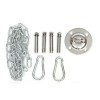 Kit Montare Scaun Suspendat, Hamac, Balansoar, Tavan, Inox, 1.5m, 150kg, Carlig, Lant, Carabiniere, Suruburi