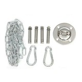 Cumpara ieftin Kit Montare Scaun Suspendat, Hamac, Balansoar, Tavan, Inox, 1.5m, 150kg, Carlig, Lant, Carabiniere, Suruburi