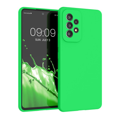 Husa kwmobile pentru Samsung Galaxy A53 5G, Silicon, Verde, 57835.44 foto