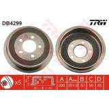 Tambur frana SKODA FABIA I (6Y2) (1999 - 2008) TRW DB4299