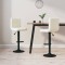 Scaune de bar, 2 buc., crem, catifea - 2