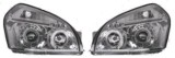 Set faruri tuning Hyundai Tucson (JM) 06.2004-10.2009 BestAutoVest partea Dreapta/ Stanga tip bec H1+H1 cu lumina pozitie fibra , angel eyes, arginti, Rapid