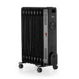 Radiator ulei Zilan ZLN8416, 2000 W, 9 nervuri, 3 trepte, Telecomanda, Termostat, Negru