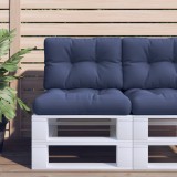 VidaXL Set pernă de paleți, bleumarin, 60x40x12 cm, material textil
