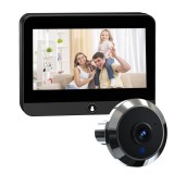 Vizor Electronic Wi-Fi, TSS-PD13, Monitor 4.3 Inch LCD, Full HD, Unghi Larg 120&deg; Vedere nocturna, Detectare Miscare, Slot Card SD,Tuya