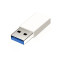 Adaptor MTP USB 3.0 la USB Type C, Alb, Incarcare + Transfer Date