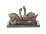 Lebede-statueta din bronz pe un soclu din marmura BR-147