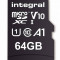 Card de memorie Integral 100V10 64GB Micro SDXC Clasa 10 UHS-I + Adaptor SD