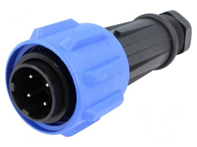 Conector Circular Mufă Tată 4-PIN Filet Interior foto
