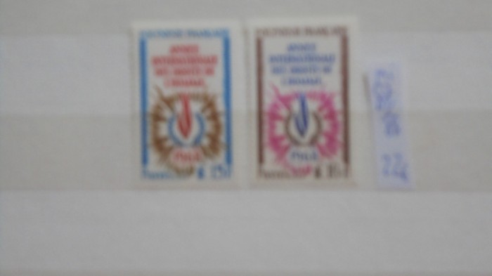 POLINEZIA FRANCEZA - ANUL INTERNATIONAL AL DREPTURILOR OMULUI,1968- MI 22 EURO