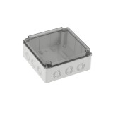 Doza de ramificatie aplicata ABS 210x210x90mm IP67 IK06 transparenta, METE