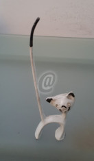 Statueta pisica, metal, 14.5 cm foto