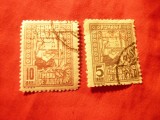 2 Timbre Ajutor Romania 1918 , supratipar MViR stampilate, Stampilat