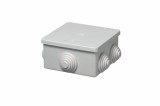 Doza aplicata patrata 80x80x40mm IP44 pentru distributie jonctiune ABS rezitenta UV inchidere capac prin apasare, Elettrocanali