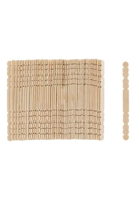 Băț creativ, model interconectabil, lemn, culoare, set de 50 de piese, dimensiuni 11x1cm