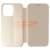 Husa Flip Cover Gold pentru iPhone 13 Pro, Protectie Completa, Design Elegant