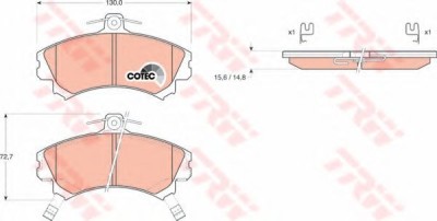 Set placute frana,frana disc MITSUBISHI CARISMA (DA) (1995 - 2006) TRW GDB1198 foto