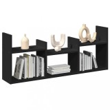 Gossi dulap de perete, 100x18x40 cm, negru, lemn prelucrat