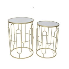 Set 2 masute de cafea Luxurious Golden