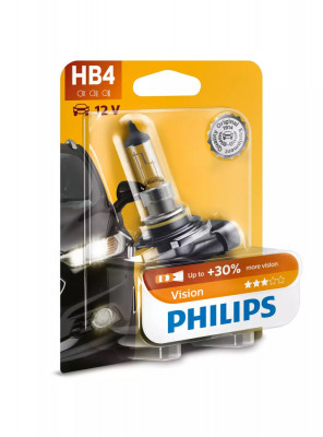 Bec Halogen HB4 Philips Vision, 12V, 55W foto