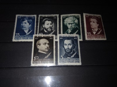 TIMBRE ROMANIA LP 452 1958 SCRIITORI ROMANI foto