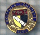 AX 296 INSIGNA BOWLING -NORFOLK TOURISTS -1950 -MAREA BRITANIE