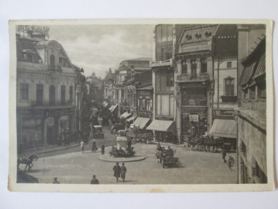 București-Lipscani/Piața Sf.Gheorghe,magazine,carte poș.foto aprox.1916 foto