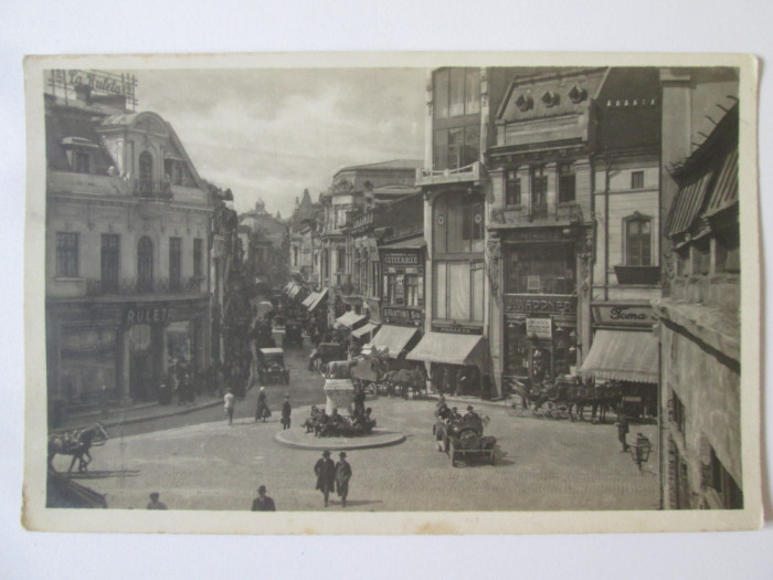 București-Lipscani/Piața Sf.Gheorghe,magazine,carte poș.foto aprox.1916