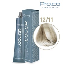 Vopsea de par profesionala PRO.COLOR 100 ml - Pro.Co - 12/11 BLOND PLATINAT CENUSIU INTENS