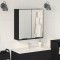 vidaXL Dulap cu oglindă pentru baie Stejar negru 64 x 20 x 67 cm 862096