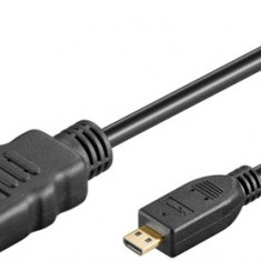 Cablu HDMI tata - micro HDMI tata HighSpeed Ethernet contacte aurite 2m