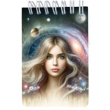 Carnet cu spira 7 x 10.5 cm, 50 foi veline, Cosmosul e frumos