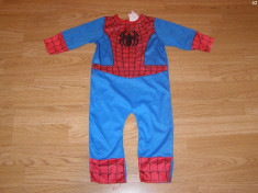 costum carnaval serbare spiderman pentru copii de 1-2 ani 12-18 luni foto