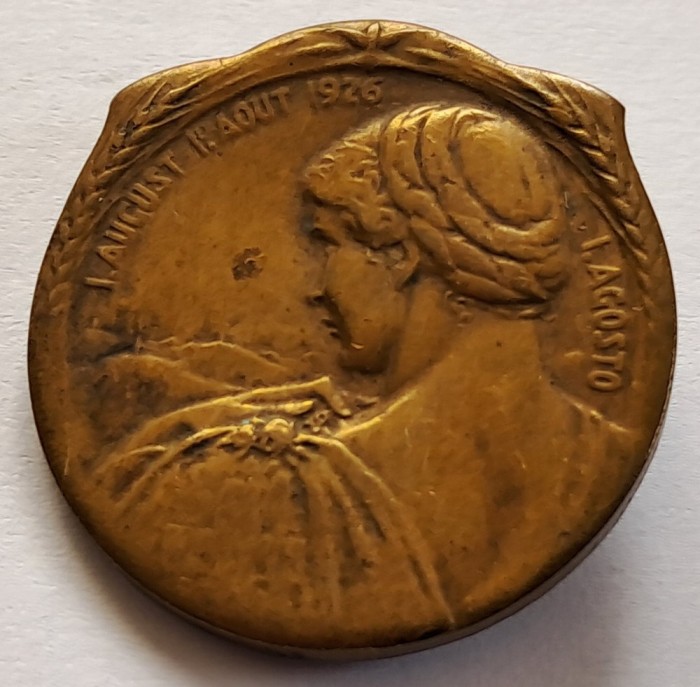 Elvetia, Medalie, Ziua Națională, 1926