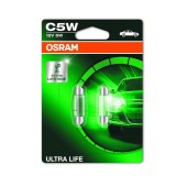 Set 2 Becuri 12V C5W Osram, Ultra Life Blister, OSRAM&reg;