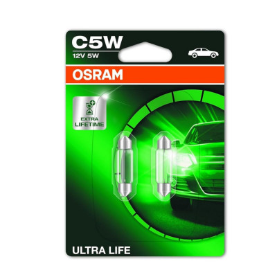 Set 2 Becuri 12V C5W Osram, Ultra Life Blister foto