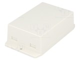 Carcasă universală ABS albă 70,6mm x 105mm x 35,5mm UL94HB