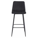 Cumpara ieftin Scaun de bucatarie/bar, Artool, Pozza, catifea, otel, negru, 43x35x104 cm