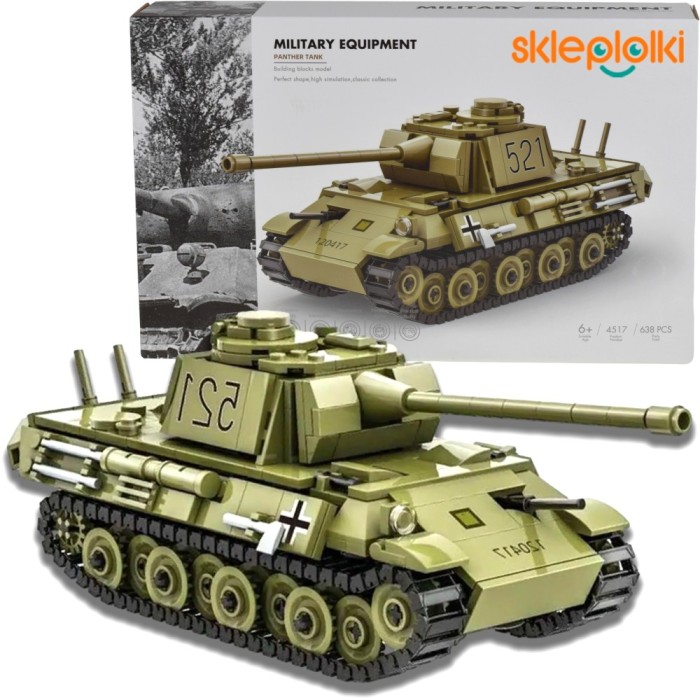 BLOCURI DE CONSTRUCȚIE SET DE TANC DE LUPTĂ PANTHER PENTRU COPII MODEL MILITAR