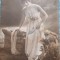 Carte postala, Tanara in rochie lunga, 1924