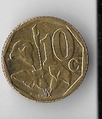 Moneda 10 cents 2010 - Africa de Sud, Afrika Tshipembe