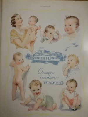 Publicitate NESTLE, original, 1939, 38 cm x 28cm foto