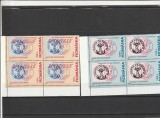 ROMANIA 1998 LP 1460 ZIUA MARCII POSTALE ROMANESTI BLOCURI DE 4 TIMBRE MNH