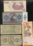Set 5 bancnote de prin lume adunate (cele din imagini) #302, Europa