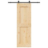 VidaXL Ușă glisantă cu set de feronerie 70x210 cm, lemn masiv de pin