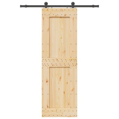 vidaXL Ușă glisantă cu set de feronerie 70x210 cm, lemn masiv de pin foto