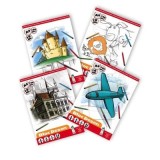 Bloc de desen A4 Pigna, Coli nelipite, 16 file, 160g/mp